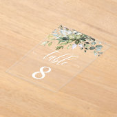 Eucalyptus Leaves Wedding Event Seating Table Kaar Acryl Uitnodigingen (Laagn)