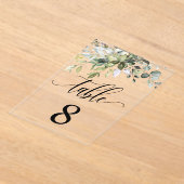 Eucalyptus Leaves Wedding Event Seating Table Kaar Acryl Uitnodigingen (Laagn)