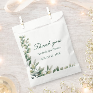 Eucalyptus leaves wedding favour bag bedankzakje