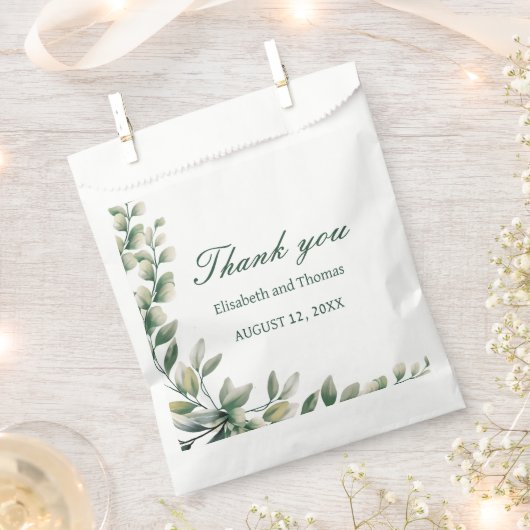 Eucalyptus leaves wedding favour bag bedankzakje (Geknipt)