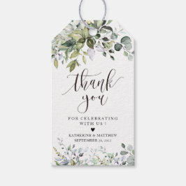 Eucalyptus Leaves Wedding Gift Label Cadeaulabel