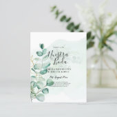 Eucalyptus Leaves Wedding Greenery QR CODE Modern (Staand voorkant)