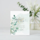 Eucalyptus Leaves Wedding Greenery QR CODE Modern (Staand voorkant)
