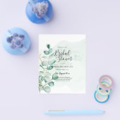 Eucalyptus Leaves Wedding Greenery QR CODE Modern Flyer (Enkel)