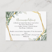 Eucalyptus Leaves Wedding Informatiekaartje (Voorkant)