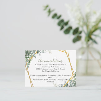 Eucalyptus Leaves Wedding Informatiekaartje