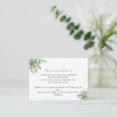 Eucalyptus Leaves Wedding Informatiekaartje (Staand voorkant)