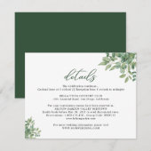Eucalyptus Leaves Wedding Informatiekaartje (Voorkant / Achterkant)