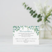 Eucalyptus Leaves Wedding Informatiekaartje (Staand voorkant)