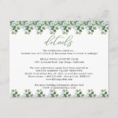 Eucalyptus Leaves Wedding Informatiekaartje (Voorkant)