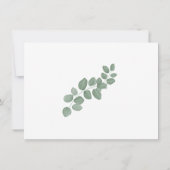 Eucalyptus Leaves Wedding Invitations Kaart (Achterkant)