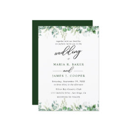 Eucalyptus Leaves Wedding Kaart
