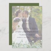 Eucalyptus Leaves Wedding Kaart (Voorkant / Achterkant)