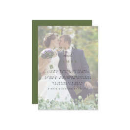 Eucalyptus Leaves Wedding Kaart