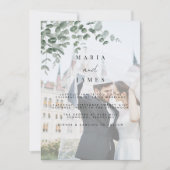 Eucalyptus Leaves Wedding Kaart (Voorkant)