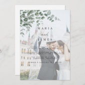 Eucalyptus Leaves Wedding Kaart (Voorkant / Achterkant)