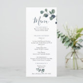 Eucalyptus Leaves Wedding Menu (Staand voorkant)