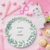 Eucalyptus Leaves Wedding Papieren Bordje (Feest)