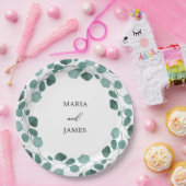 Eucalyptus Leaves Wedding Papieren Bordje (Feest)
