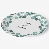 Eucalyptus Leaves Wedding Papieren Bordje (Gekanteld)
