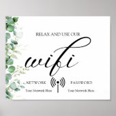 Eucalyptus Leaves Wedding Poster (Voorkant)