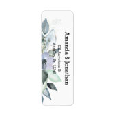 Eucalyptus Leaves Wedding Return-adreslabels Etiket (Voorkant)