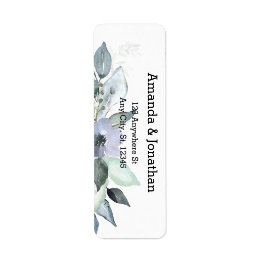 Eucalyptus Leaves Wedding Return-adreslabels Etiket (Voorkant)