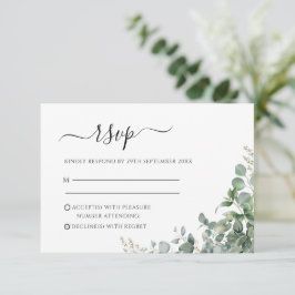 Eucalyptus Leaves Wedding RSVP Kaartje