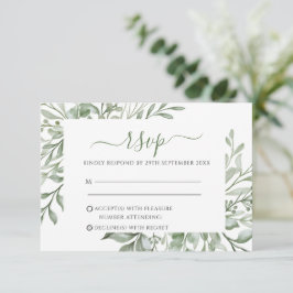 Eucalyptus Leaves Wedding RSVP Kaartje