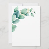 Eucalyptus Leaves Wedding Save the Date (Achterkant)