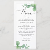 Eucalyptus Leaves Wedding | Watercolor Botanical Menu (Voorkant / Achterkant)