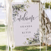 Eucalyptus Leaves Welkom bruiloft Sign Poster