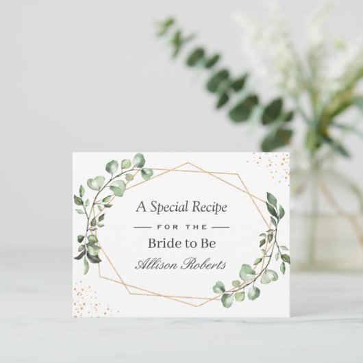 Eucalyptus leest Geometrisch Vrijgezellenfeest Rec Briefkaart (Staand voorkant)