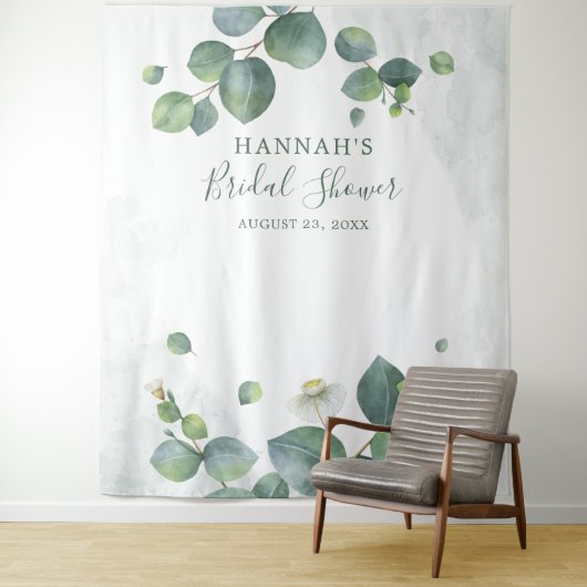 Eucalyptus leest Greenery Photo Booth-achtergrond Wandkleed (In situ)