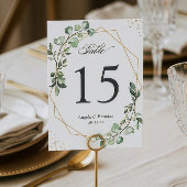 Eucalyptus lekt de geometrische weduwentabelnummer RSVP kaartje