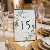 Eucalyptus lekt de geometrische weduwentabelnummer RSVP kaartje