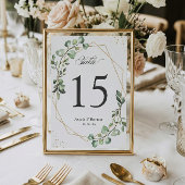 Eucalyptus lekt de geometrische weduwentabelnummer RSVP kaartje