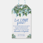 Eucalyptus Let Love Grow Weddenschap Favor Cadeaulabel (Voorkant)