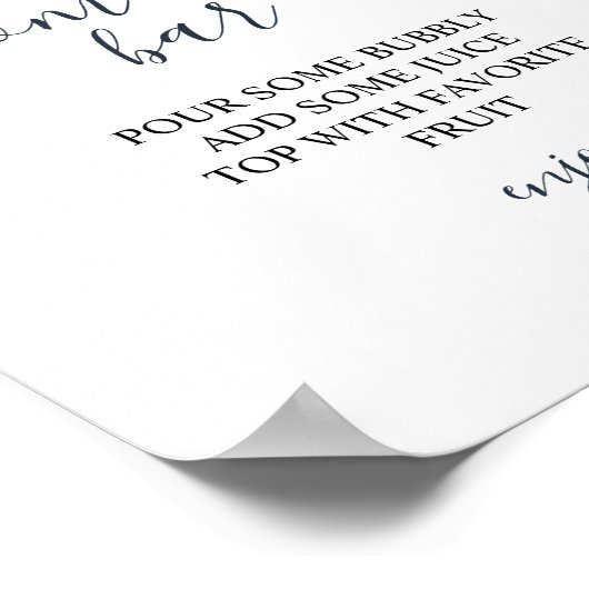 Eucalyptus leveert Greenery Shower Momosa Bar Poster (Hoek)