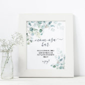 Eucalyptus leveert Greenery Shower Momosa Bar Poster