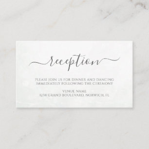 Eucalyptus leveert Greenery Wedding Reception Informatiekaartje