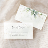 Eucalyptus leveert Greenery Wedding Reception Informatiekaartje