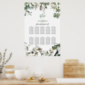 Eucalyptus leveert Greenery Wedding Seding Chart Poster (Keuken)