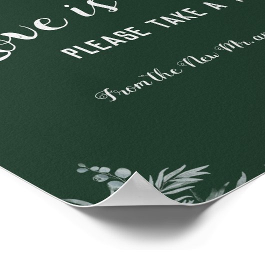 Eucalyptus Liefde is Zoete Bruiloft Bruidsfeest  Poster (Hoek)