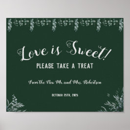 Eucalyptus Liefde is Zoete Bruiloft Feest  Poster