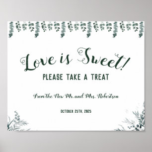 Eucalyptus Liefde is Zoete Bruiloftsdouche Bruilof Poster