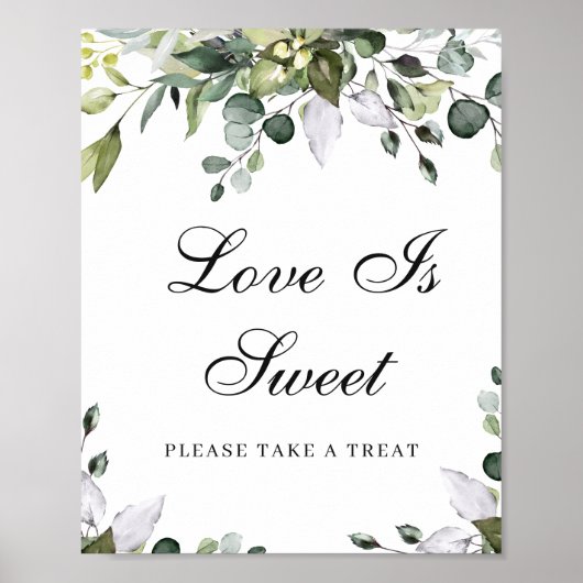 Eucalyptus Liefde Is Zoete Favor Poster Bord (Voorkant)