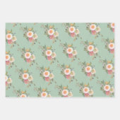 Eucalyptus Light Green Solid and Print Inpakpapier Vel (Voorkant 2)