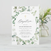 Eucalyptus lijst baby kaart (Staand voorkant)