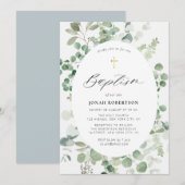 Eucalyptus lijst baby kaart (Voorkant / Achterkant)